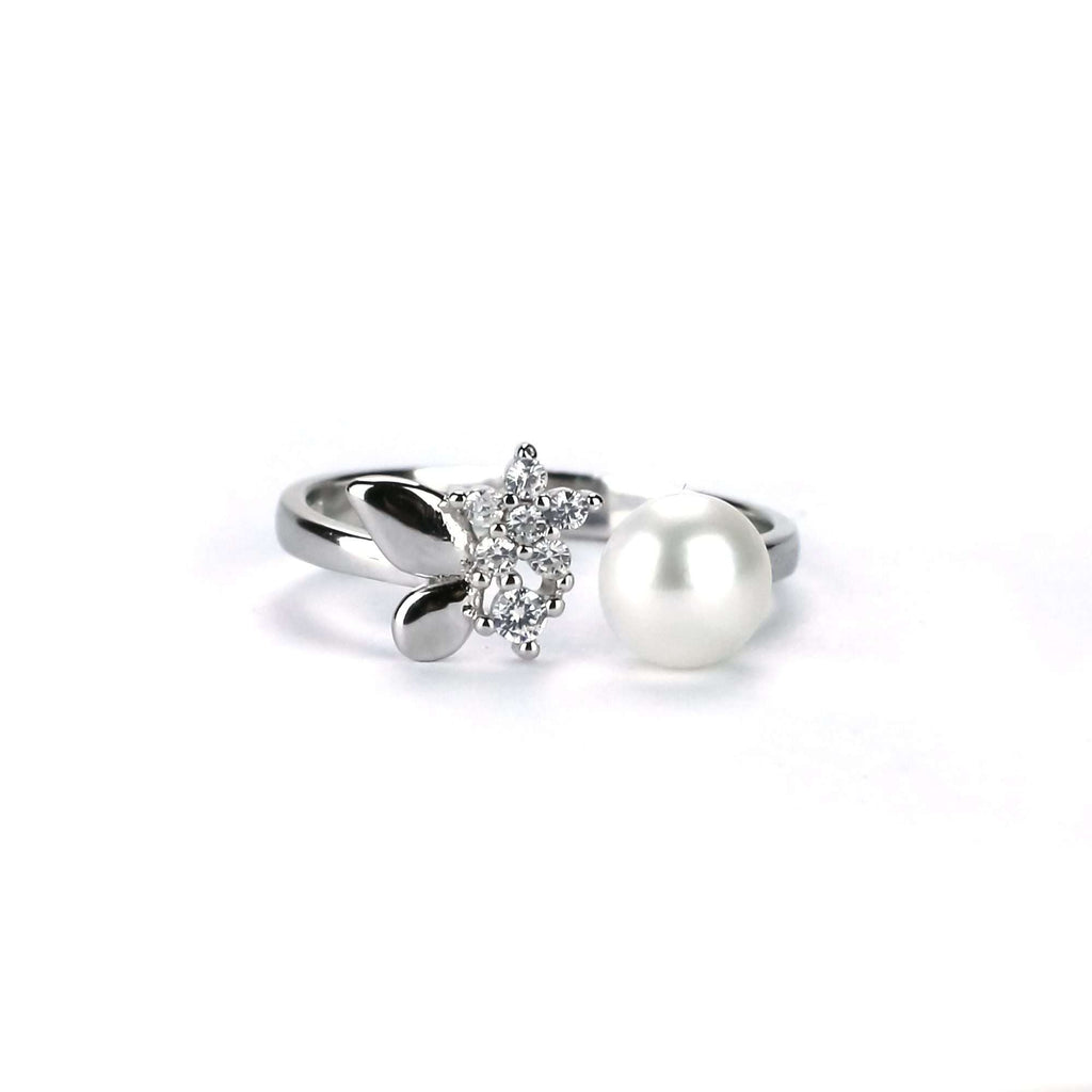 Freshwater Pearl Rings 6 mm in 925 Sterling Silver