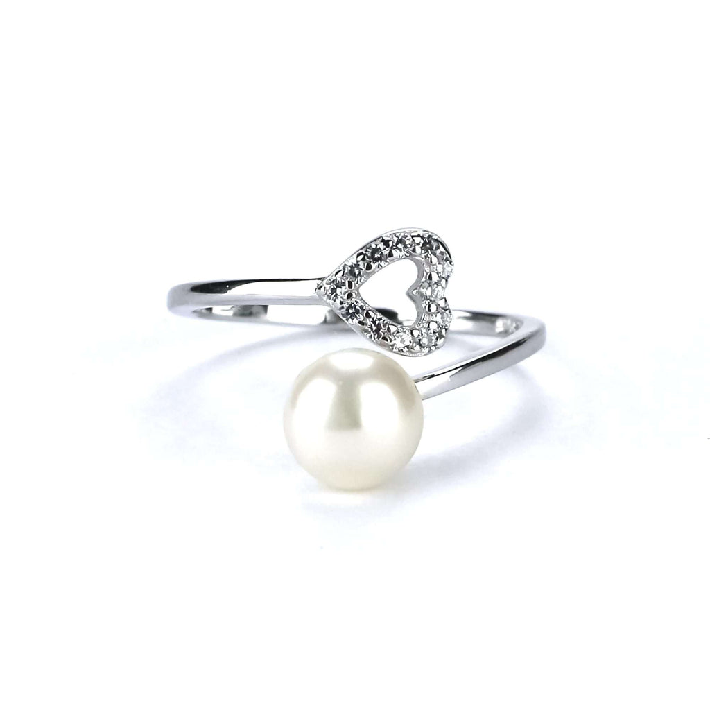 Freshwater Pearl Rings 6 MM Pearl in 925 Sterling Silver
