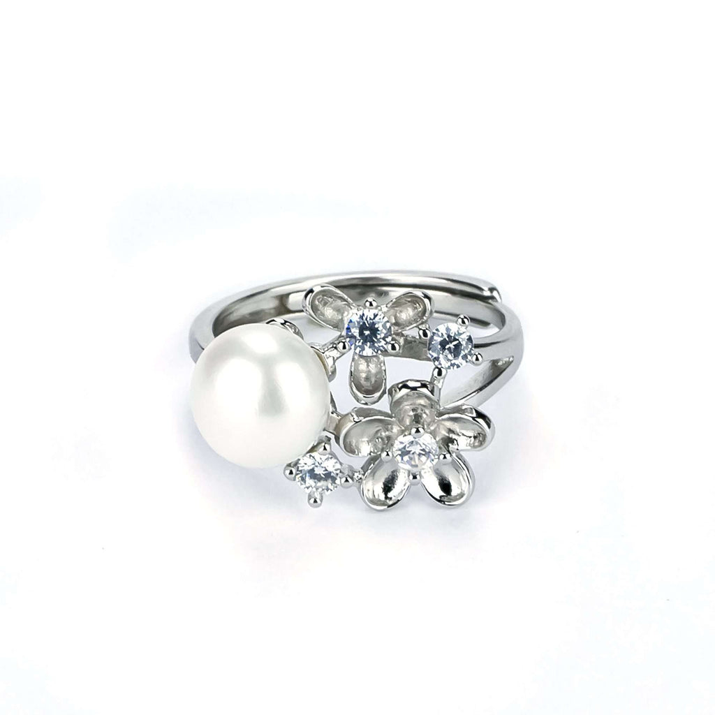 Freshwater Pearl Rings 8.5 mm in 925 Sterling Silver
