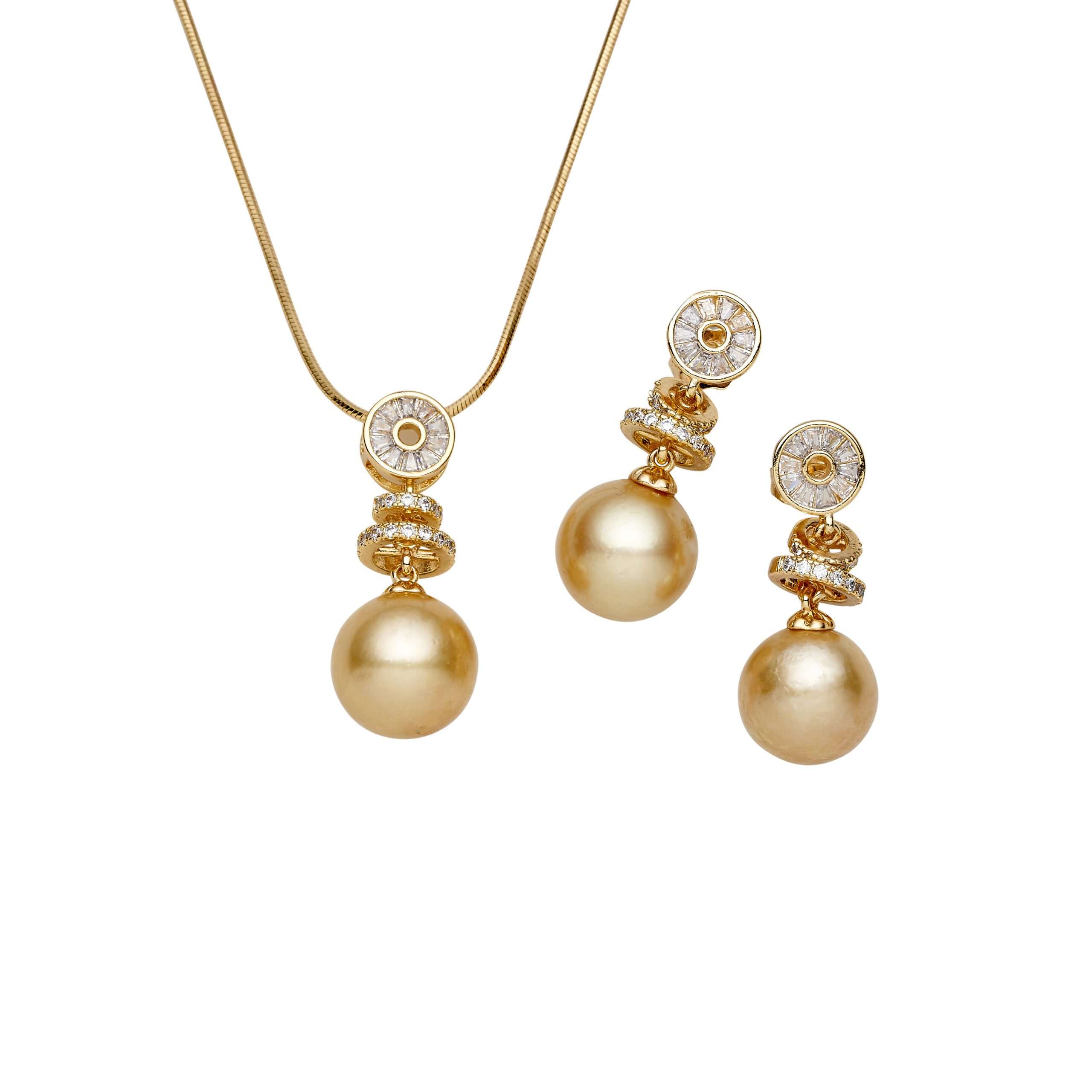 South Sea gold pearl earrings