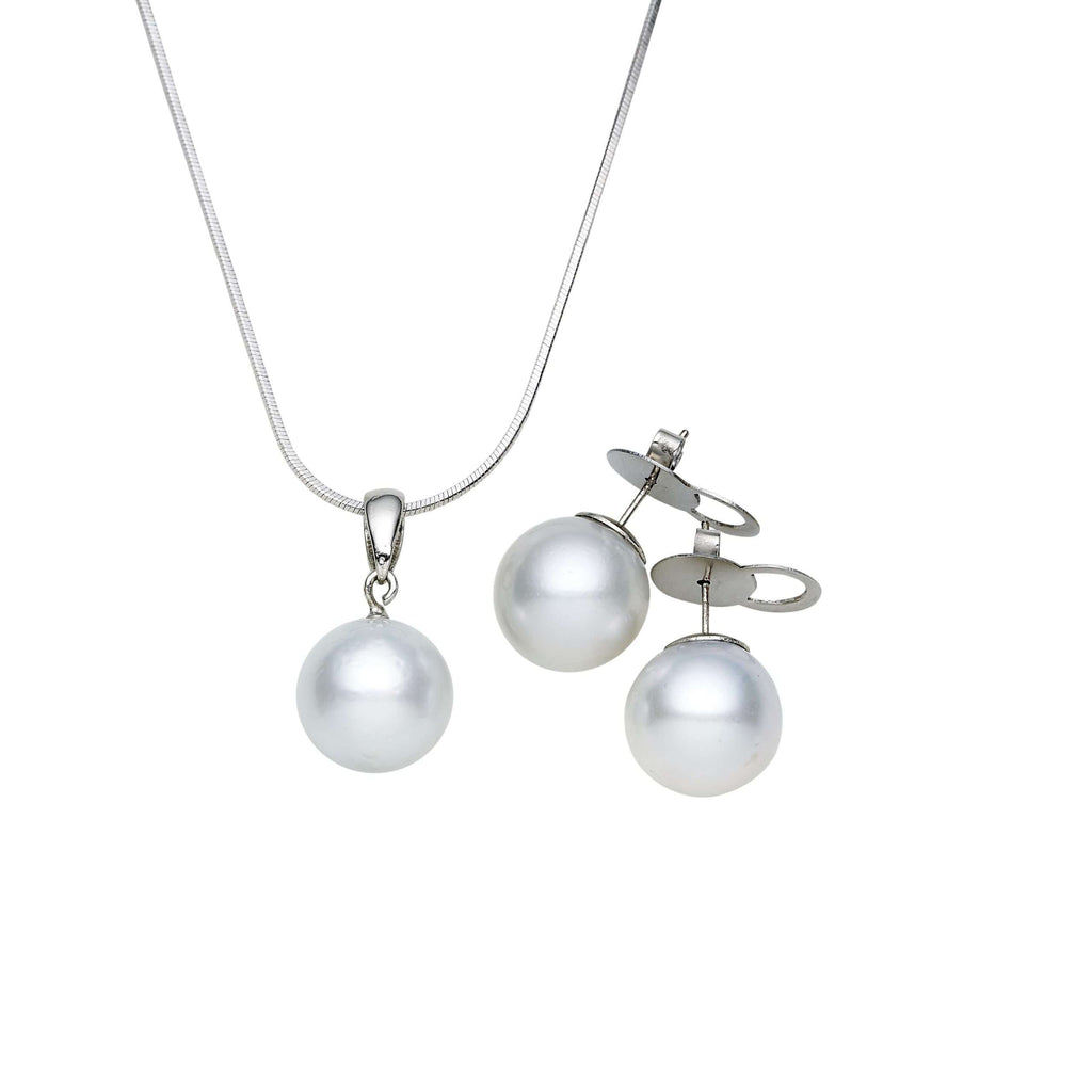 South Sea Pearl Sets 13-14 mm in Sterling Silver