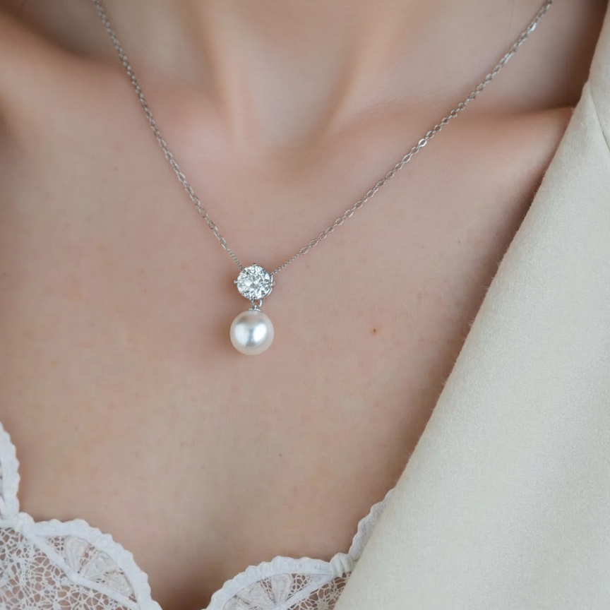 South Sea Pearl Pendants 11 - 12.2 MM in 925 Silver Sterling