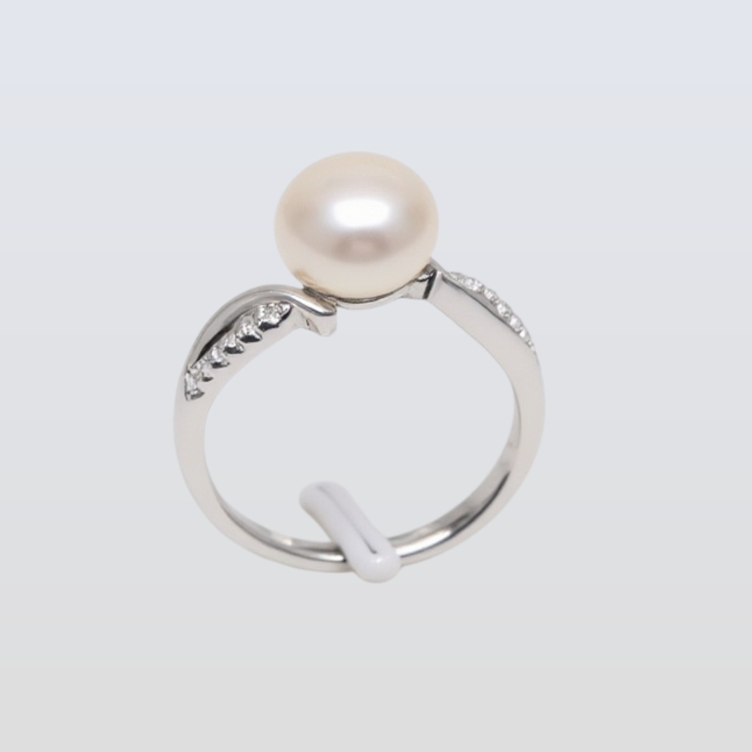 Freshwater White Pearls London Rings 9-10 mm AAAA