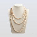 Freshwater Baroque White 47 inches Chandler Strand Necklace 8-9 mm AAA