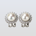 Freshwater White Pearls Hampton Earrings 8-9 mm AAA