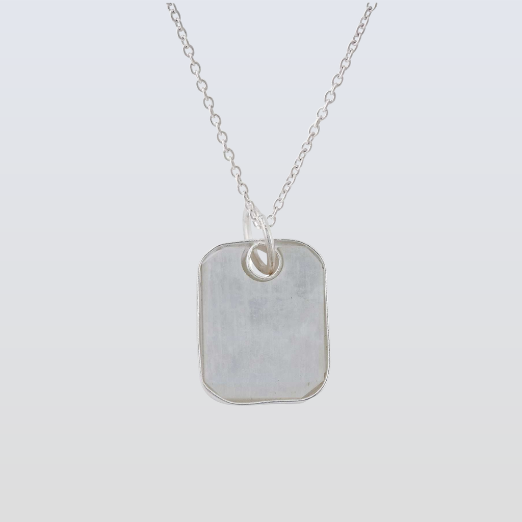 Moonstone Pendant in rectangular shape for Men handmade in Silver 925