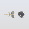 Handmade Sapphire Earrings in its Natural form in Silver 925