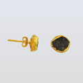 Handmade Sapphire Earrings in its Natural form Gold Plated