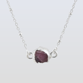 Handmade Rose Quartz Pendant in its Natural form in Silver 925