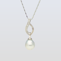 South Sea White Baroque Pearl Ponds Pendant11-12 mm AA