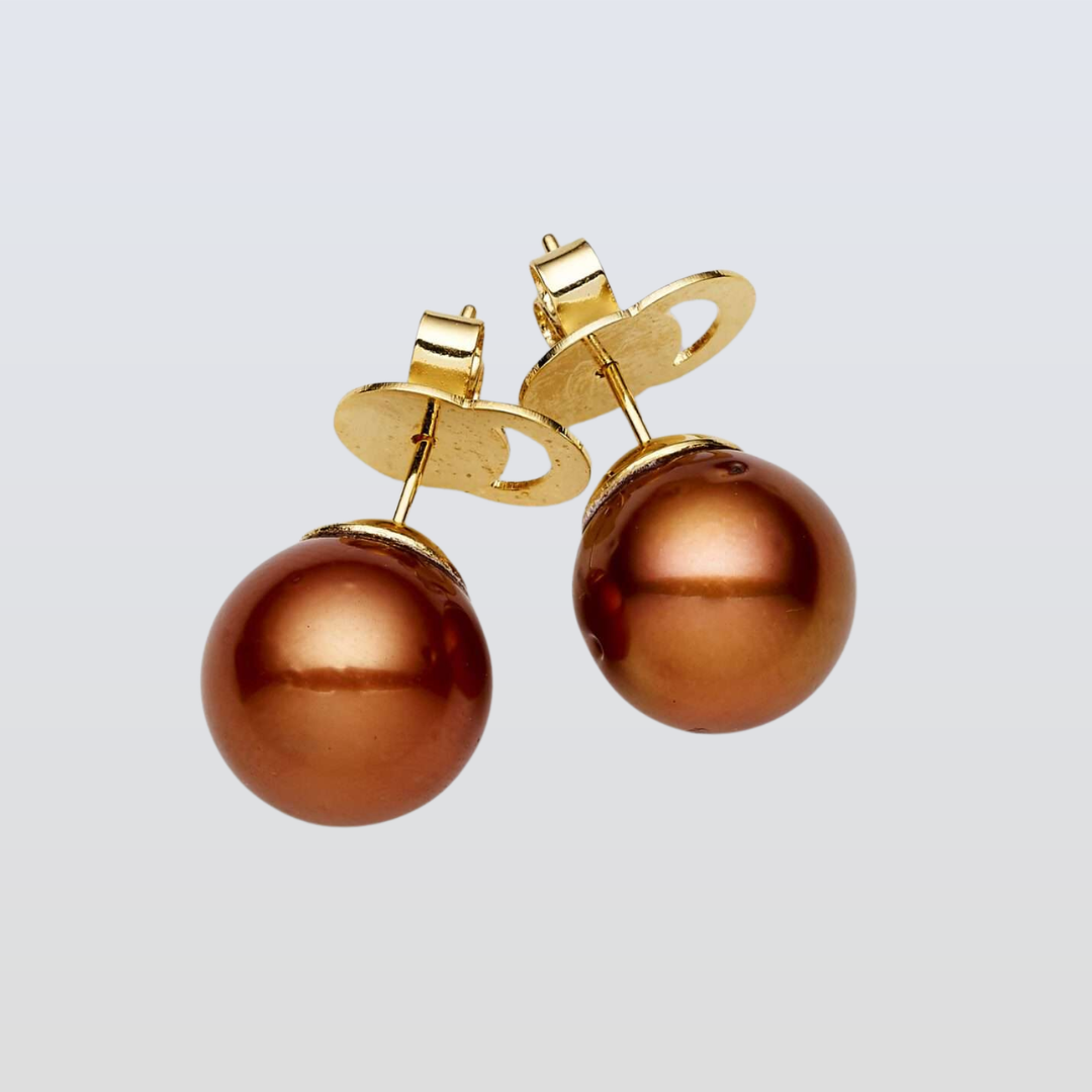 South Sea Bronze Pearls Eastgardens Earrings 12-13 mm AAA