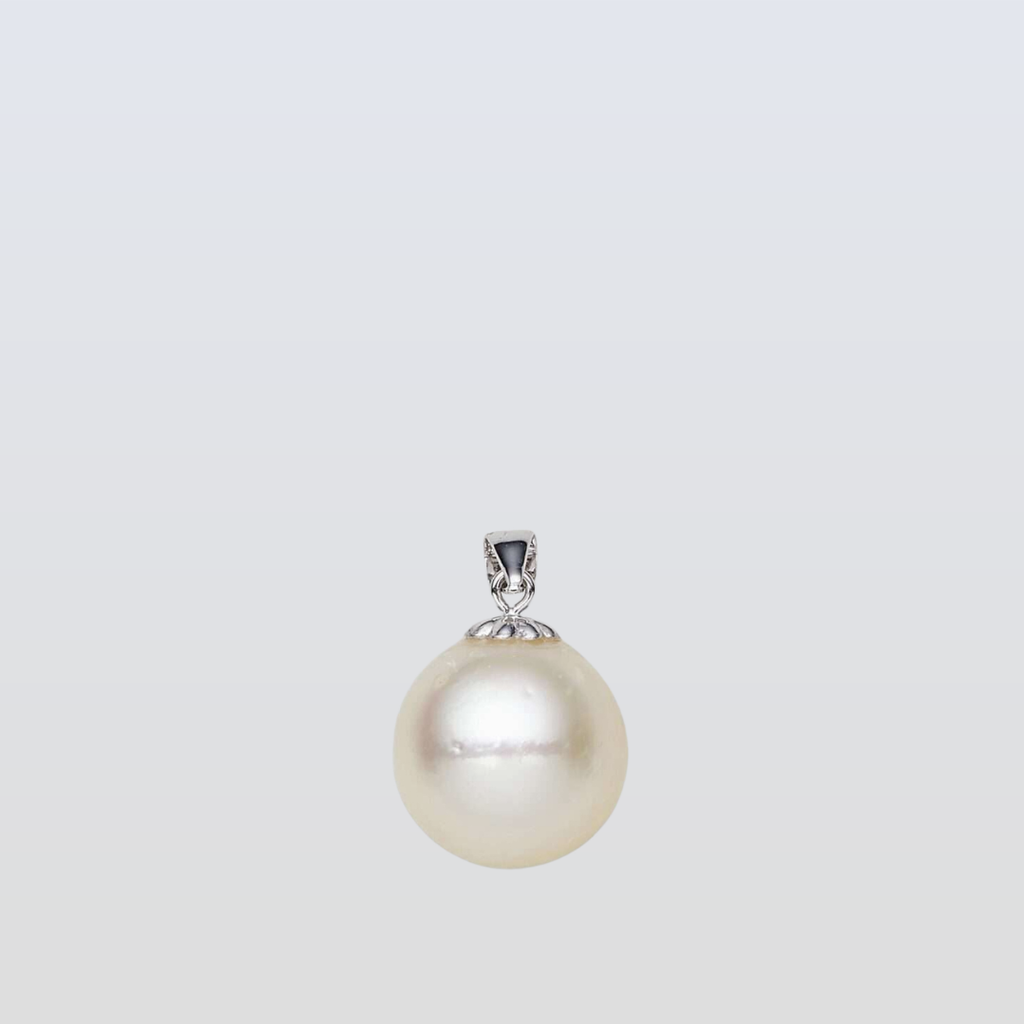 South Sea White Pearls Darlinghurst 14ct Creamish White Gold Pendant 12-13 mm AAA