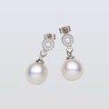 South Sea White Pearls Tempe Dangling Earrings 12-13 mm AAA